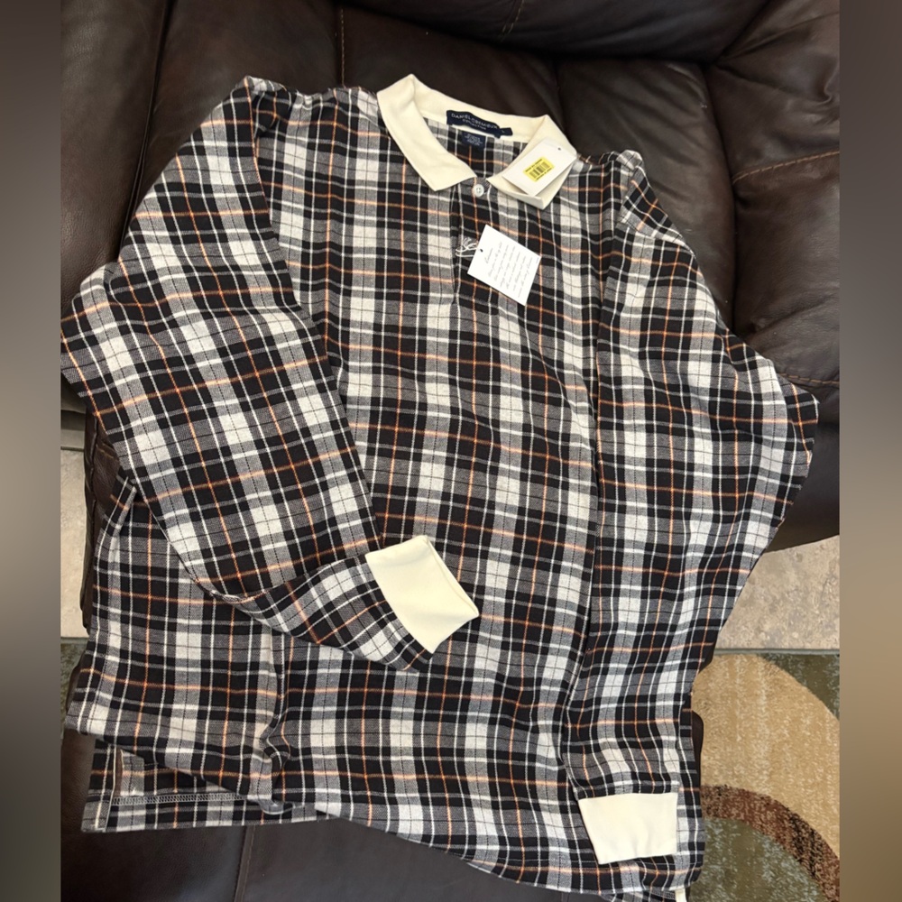 Daniel Cremieux Kids Plaid Skirt in Black, White & Orange
